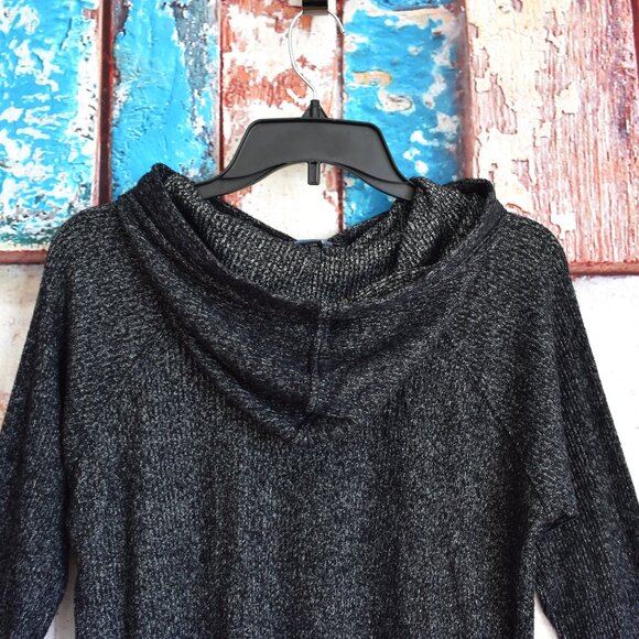 Women's KENNETH COLE Pullover Hoodie Long Sleeve LARGE Charcoal Gray - Picture 6 of 9